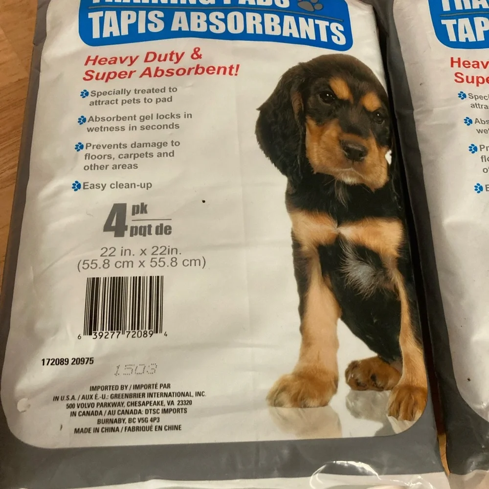 Puppy training pads - 2 packs